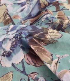 Elegant floral-print Tencel blouse