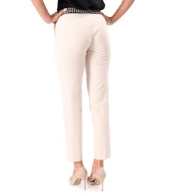 Elegant tapered trousers in stretch fabric