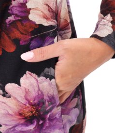 Elegant dress in heavy stretch jersey with floral print