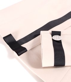 Office jacket with contrasting decorative trim