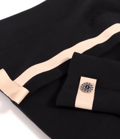 Office jacket with contrasting decorative trim