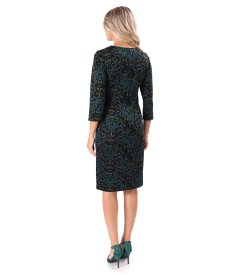 Floral-print dress in heavyweight stretch jersey