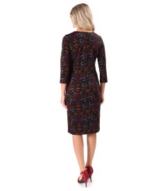 Floral-print dress in heavyweight jersey
