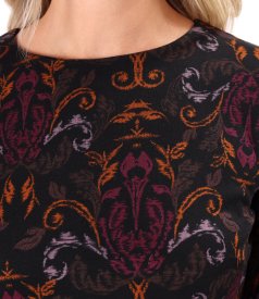 Floral-print dress in heavyweight jersey