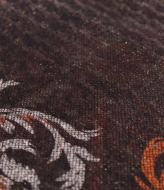 Elegant dress in stretch fabric with lurex yarn