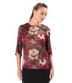 Elegant viscose blouse with natural silk