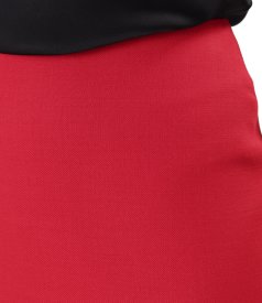 Pencil skirt in stretch virgin wool-blend fabric