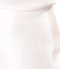 Pencil skirt in satin-look fabric