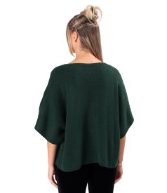 Relaxed-fit knit cardigan with detachable brooch-style gold buttons
