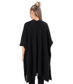 Long knitted cardigan in a wool and alpaca blend