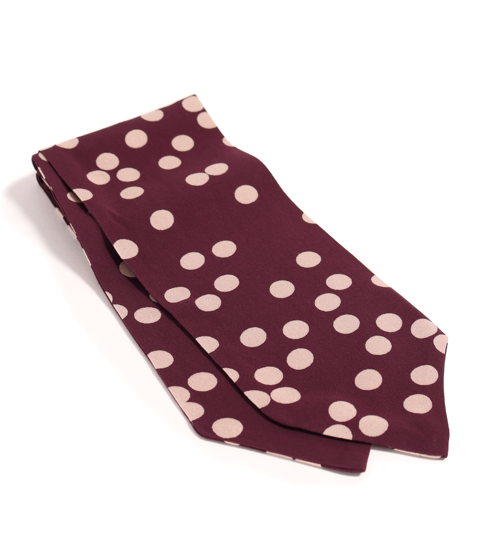 Short polka-dot print viscose scarf
