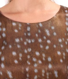 Relaxed-fit printed viscose dress