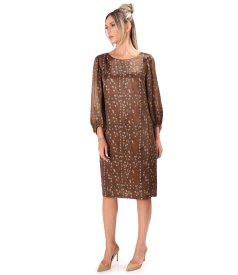 Relaxed-fit printed viscose dress