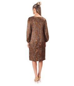 Relaxed-fit printed viscose dress