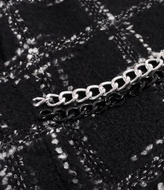 Elegant bouclé dress in a cotton and wool blend