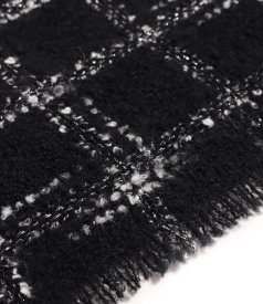 Elegant bouclé dress in a cotton and wool blend