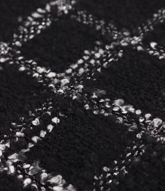 Elegant bouclé dress in a cotton and wool blend