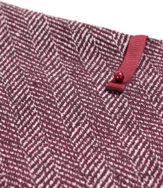 Flared office skirt in a viscose and cotton blend