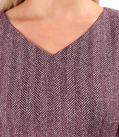 Office dress in a viscose and cotton blend