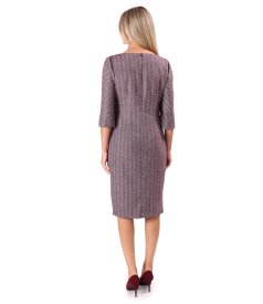 Office dress in a viscose and cotton blend