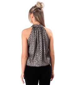 Elegant sequin and bead blouse