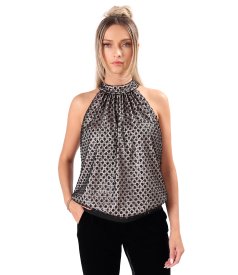 Elegant sequin and bead blouse