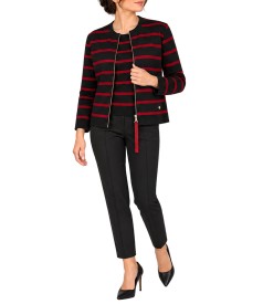 Bluza din jerse elastic gros cu lana cu pantaloni pana