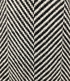 Cardigan lung tricotat cu lana si alpaca, cu model zigzag si cordon in talie