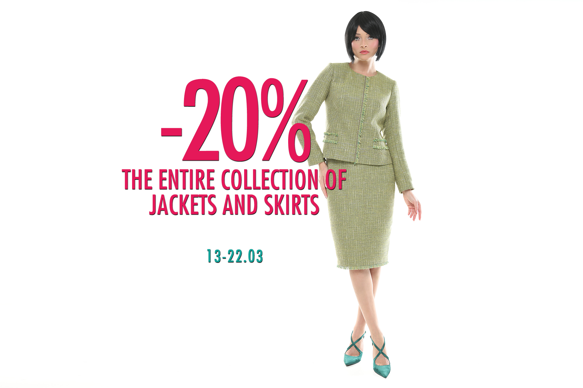 <span style='display:none'>20% off all Jackets and Skirts</span>